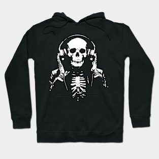 skull with headphones Hoodie